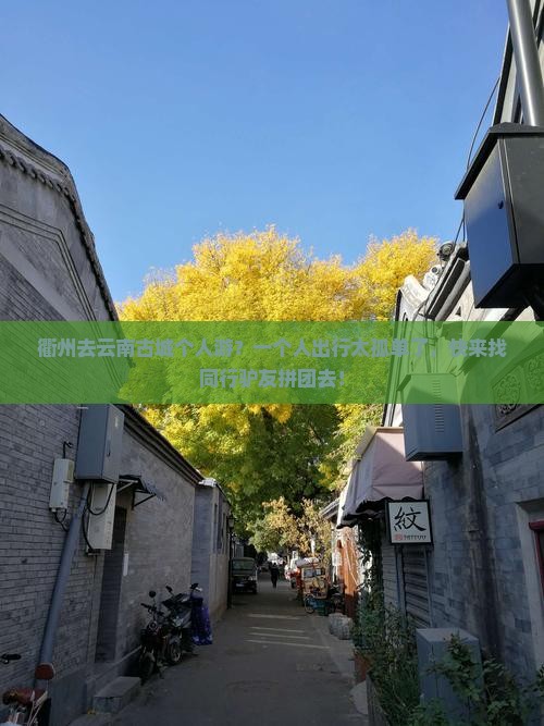 衢州去云南古城个人游？一个人出行太孤单了，快来找同行驴友拼团去！