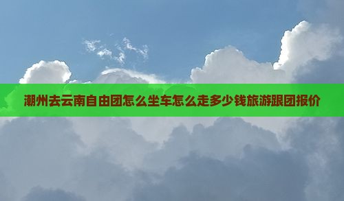 潮州去云南自由团
