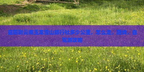 益阳到云南玉龙雪山旅行社