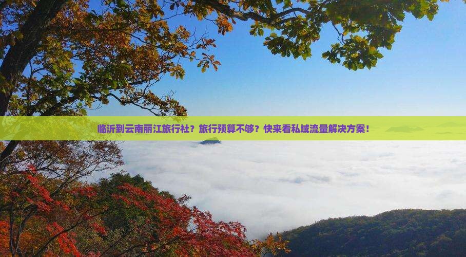 临沂到云南丽江旅行社？旅行预算不够？快来看私域流量解决方案！