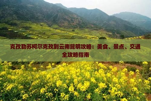 克孜勒苏柯尔克孜到云南昆明攻略：美食、景点、交通全攻略指南