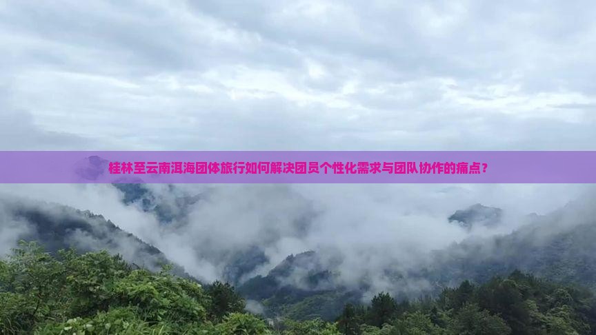 桂林至云南洱海团体旅行如何解决团员个性化需求与团队协作的痛点？