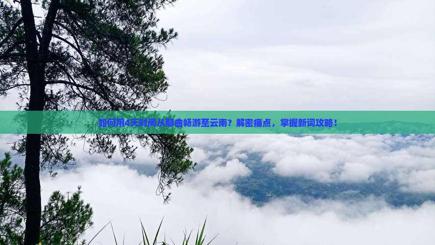 如何用4天时间从那曲畅游至云南？解密痛点，掌握新词攻略！