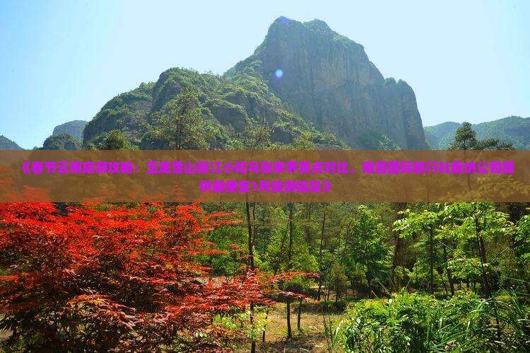 《春节云南旅游攻略：玉龙雪山丽江小吃与张家界景点对比，南昌国际旅行社版纳公司提供最便宜1月旅游信息》