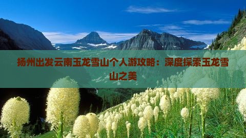 扬州出发云南玉龙雪山个人游攻略：深度探索玉龙雪山之美