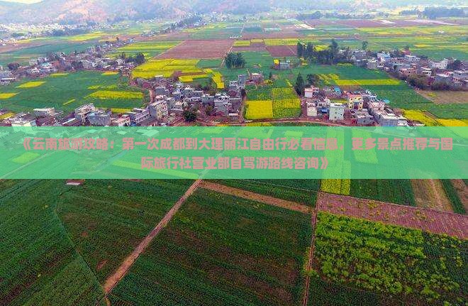 《云南旅游攻略：第一次成都到大理丽江自由行必看信息，更多景点推荐与国际旅行社营业部自驾游路线咨询》