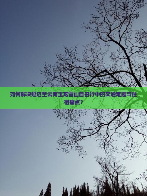 如何解决延边至云南玉龙雪山自由行中的交通难题与住宿痛点？