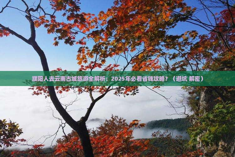 濮阳去云南古城旅游 濮阳去云南古城旅游