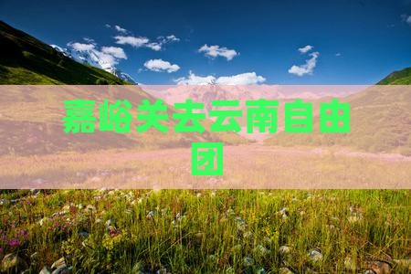嘉峪关去云南自由团