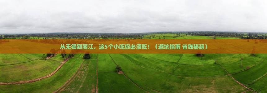 无锡到云南丽江旅游小吃