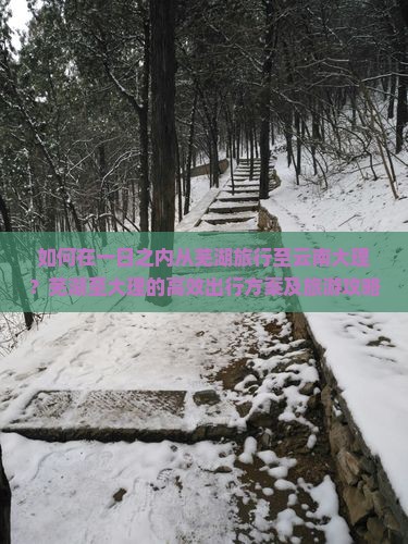 如何在一日之内从芜湖旅行至云南大理？芜湖至大理的高效出行方案及旅游攻略是什么？