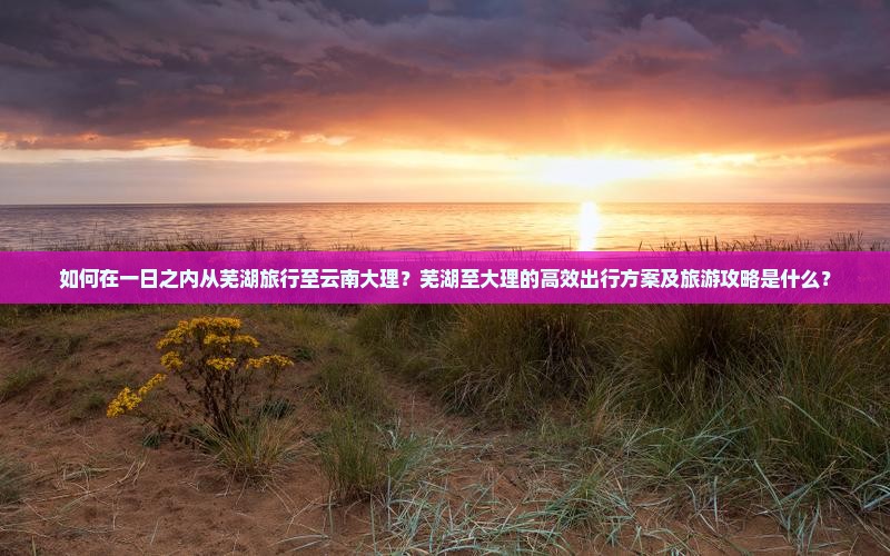 如何在一日之内从芜湖旅行至云南大理？芜湖至大理的高效出行方案及旅游攻略是什么？