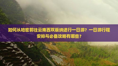 如何从哈密前往云南西双版纳进行一日游？一日游行程安排与必备攻略有哪些？