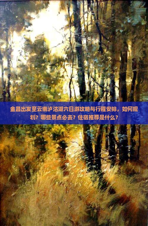 金昌出发至云南泸沽湖六日游攻略与行程安排，如何规划？哪些景点必去？住宿推荐是什么？