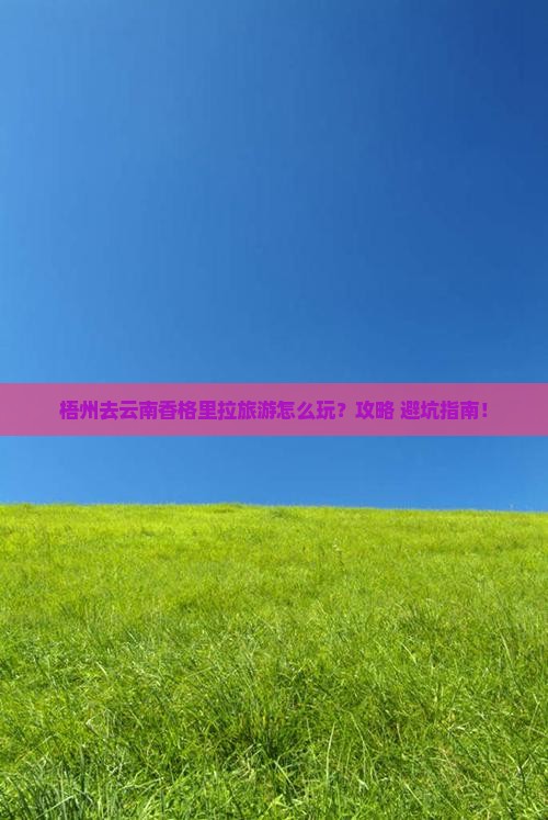 梧州去云南香格里拉旅游