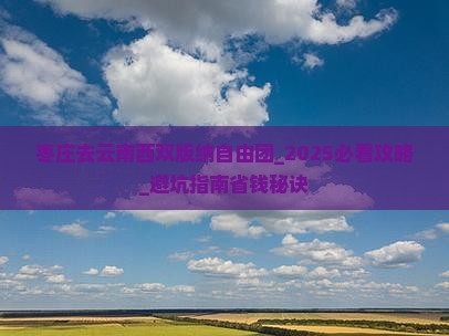 枣庄去云南西双版纳自由团