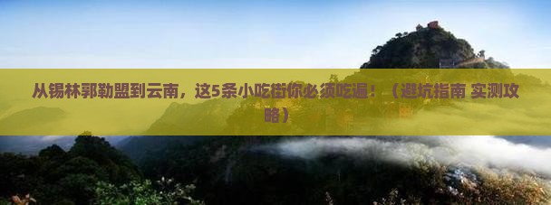 锡林郭勒盟到云南旅游小吃