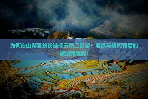 为何白山游客纷纷选择云南二日游？痛点与热词背后的旅游新趋势！