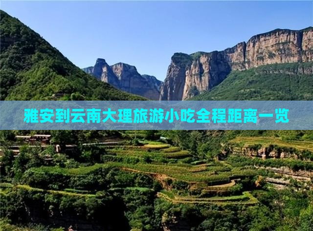 雅安到云南大理旅游小吃全程距离一览