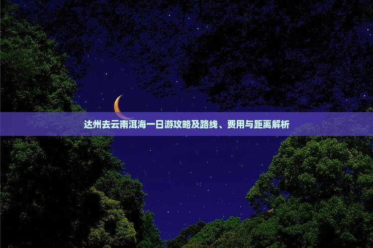 达州去云南洱海一日游攻略及路线、费用与距离解析