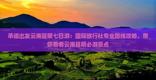 承德出发云南昆明七日游：国际旅行社专业路线攻略，带你看看云南昆明必游景点