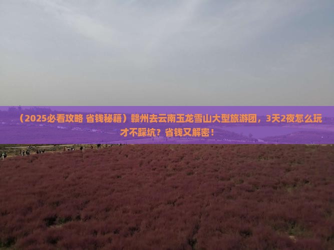 赣州去云南玉龙雪山大型旅游团