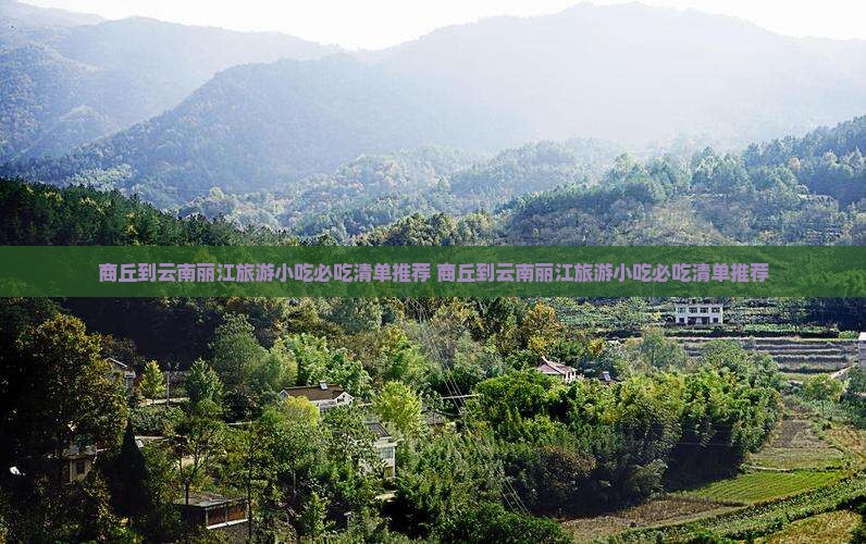 商丘到云南丽江旅游小吃