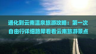 通化到云南温泉旅游攻略：第一次自由行详细路犀看看云南旅游景点，通化去南昌瑞达国际旅行社分公司提供信息