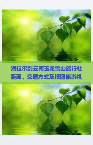 海拉尔到云南玉龙雪山旅行社距离、交通方式及报团旅游机票价格指南 海拉尔到云南玉龙雪山旅行社距离、交通方式及报团旅游机票价格指南