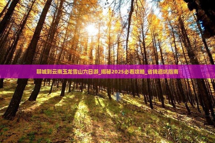 聊城到云南玉龙雪山六日游