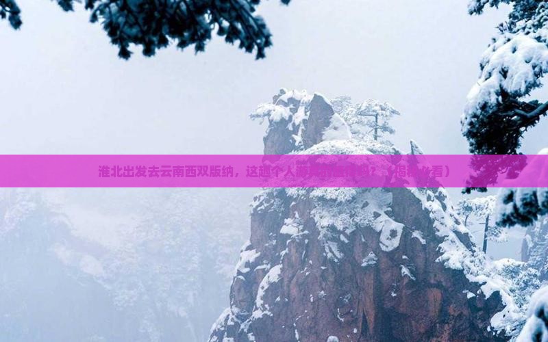 淮北到云南西双版纳个人游