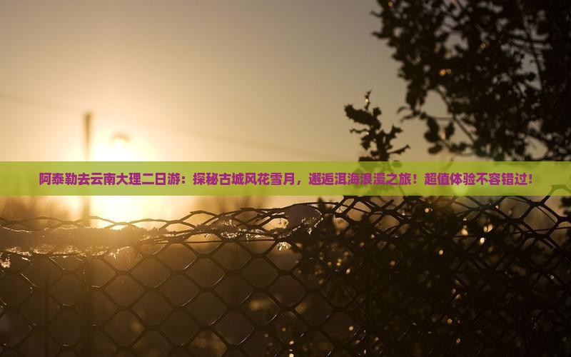 阿泰勒去云南大理二日游