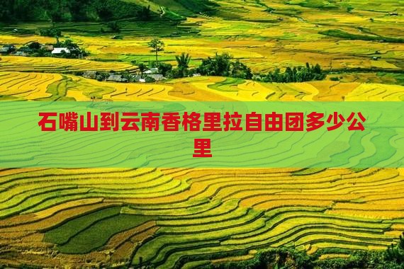 石嘴山到云南香格里拉自由团