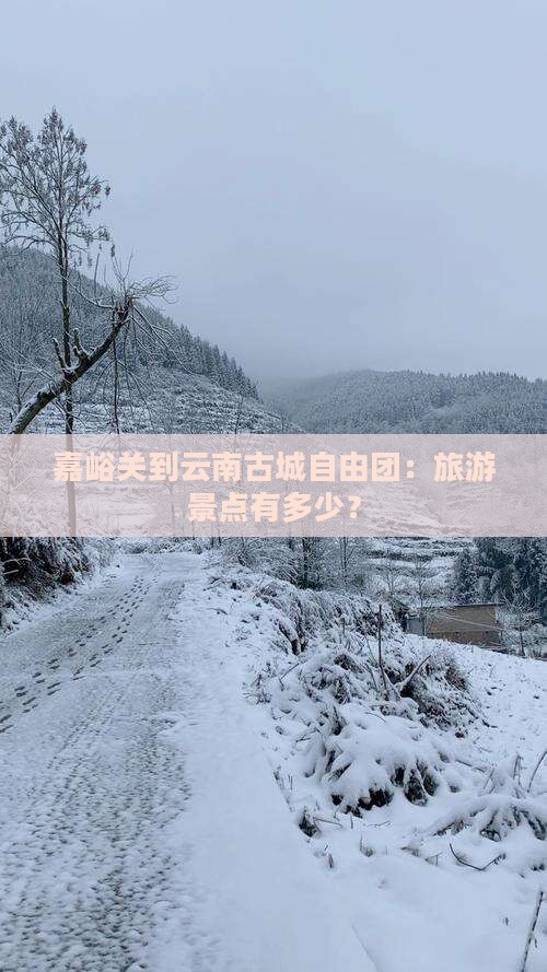 嘉峪关到云南古城自由团