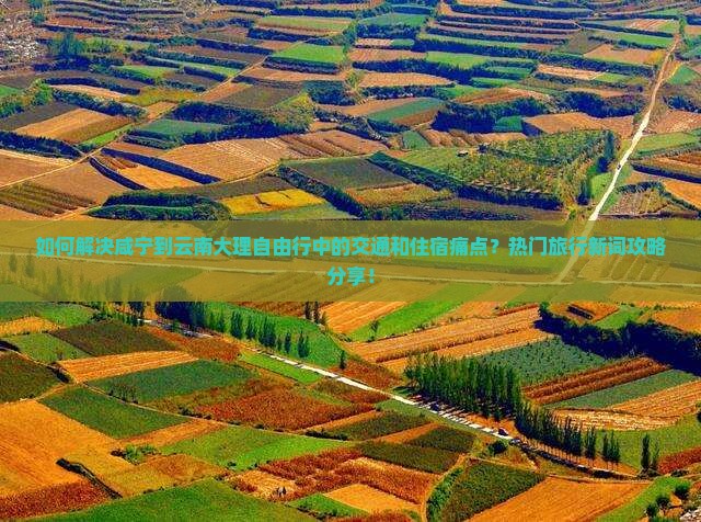 如何解决咸宁到云南大理自由行中的交通和住宿痛点？热门旅行新词攻略分享！