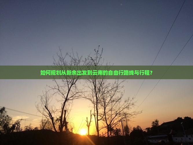 如何规划从新余出发到云南的自由行路线与行程？