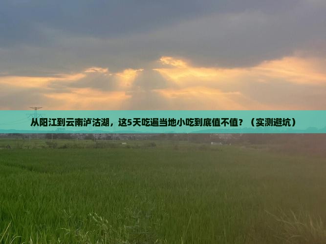 阳江到云南泸沽湖旅游小吃