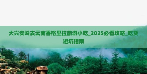 大兴安岭去云南香格里拉旅游小吃