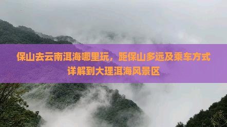 保山去云南洱海哪里玩，距保山多远及乘车方式详解到大理洱海风景区