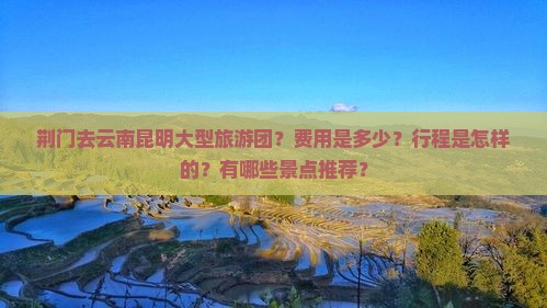 荆门去云南昆明大型旅游团？费用是多少？行程是怎样的？有哪些景点推荐？