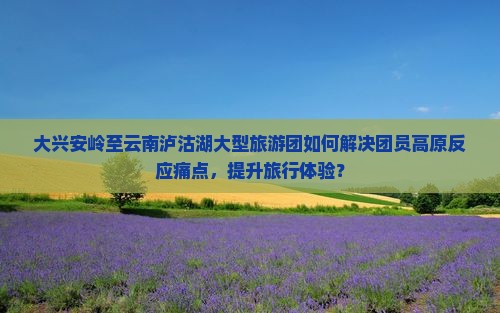 大兴安岭至云南泸沽湖大型旅游团如何解决团员高原反应痛点，提升旅行体验？