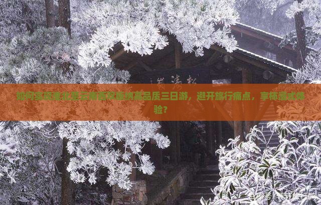 如何实现淮北至云南西双版纳高品质三日游，避开旅行痛点，享柿浸式体验？