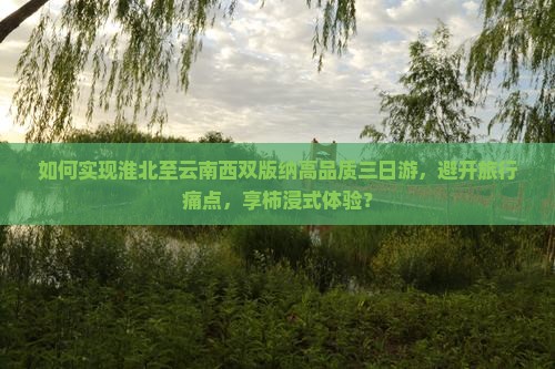 如何实现淮北至云南西双版纳高品质三日游，避开旅行痛点，享柿浸式体验？