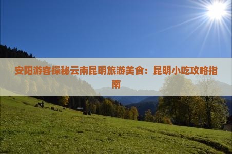 安阳游客探秘云南昆明旅游美食：昆明小吃攻略指南