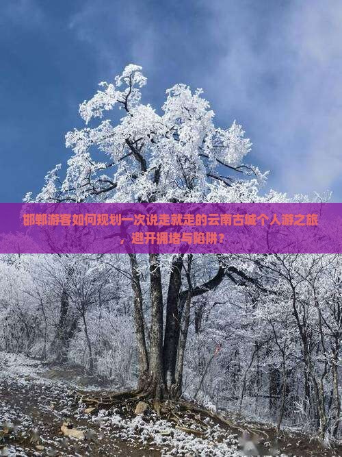 邯郸游客如何规划一次说走就走的云南古城个人游之旅，避开拥堵与陷阱？