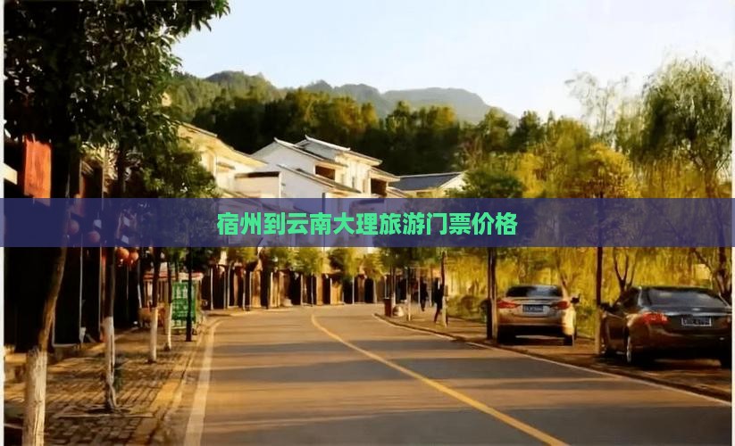宿州到云南大理门票