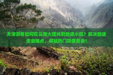天津游客如何在云南大理找到地道小吃？解决旅途美食痛点，解锁热门隐藏美食！