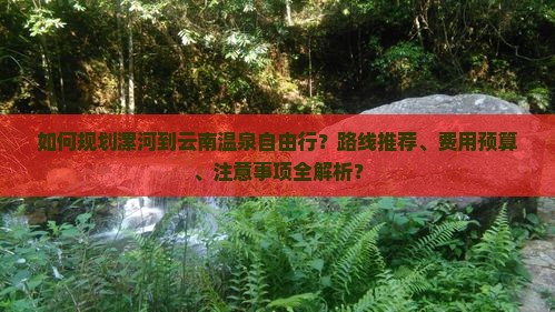 如何规划漯河到云南温泉自由行？路线推荐、费用预算、注意事项全解析？