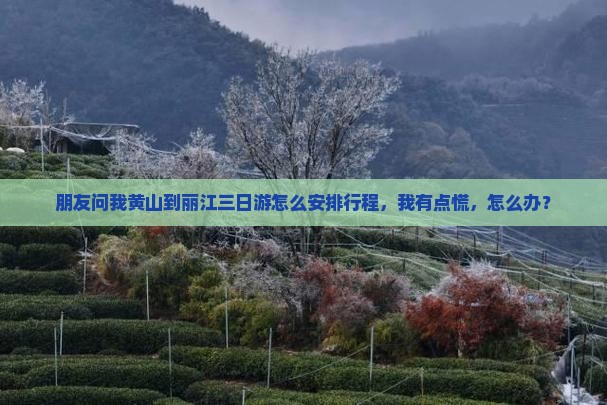 朋友问我黄山到丽江三日游怎么安排行程，我有点慌，怎么办？
