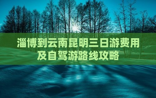 淄博到云南昆明三日游费用及自驾游路线攻略